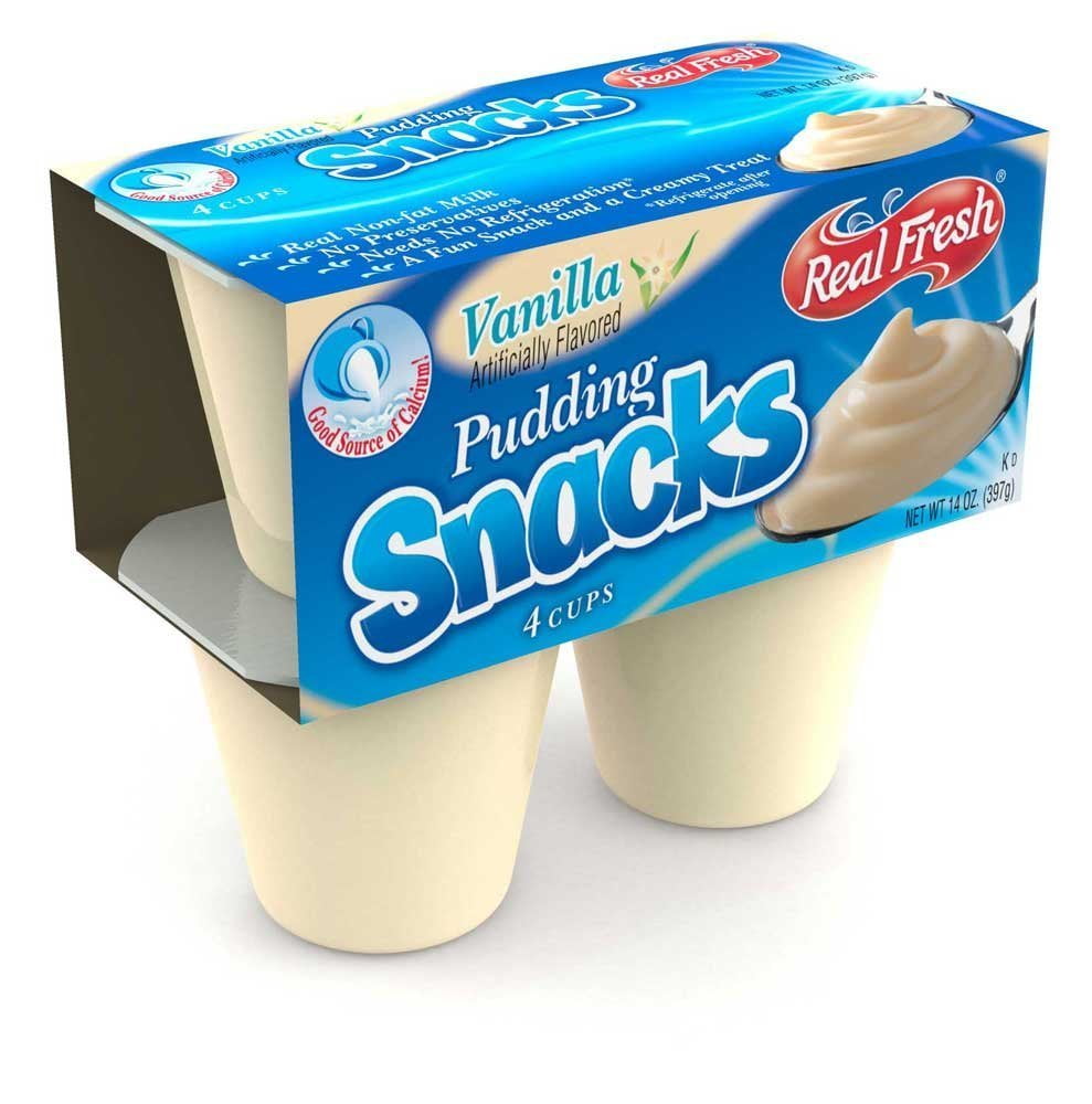 48 Packs Fresh Vanilla Pudding, 3.5 Oz