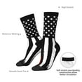 thumbnail image 4 of Daiia Firefighters USA Flag Print Crew Socks – Soft Breathable Long Socks for Men & Women, Moisture-Wicking & Comfortable Daily Wear Socks, One-Size Fits Most (US 5-11), 4 of 6