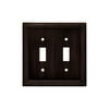 Franklin Brass Brainerd 64409 Beaded Double Toggle Switch Wall Plate / Switch Plate / Cover, Venetian Bronze
