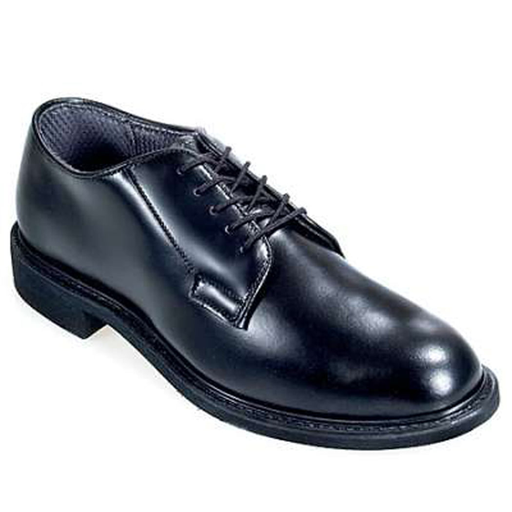 9.5 B in Black Bates Mens Leather Uniform Oxford