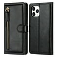 thumbnail image 6 of iPhone 13 Wallet Case, iPhone 13 Case Wallet Leather Zipper Folio Case with Magnetic Closure Kickstand Card Slots Case Money Pocket Flip Cover for iPhone 13, 6 of 6