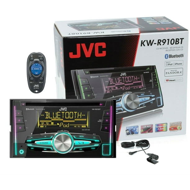 Used JVC KWR910BT Car Audio 2DIN CD Stereo w/ Bluetooth Ipod Iphone