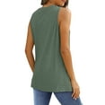 thumbnail image 6 of UVN Tank Tops for Women Summer Sleeveless Eyelet Blouse Casual Crew Neck Basic Tees, 6 of 9