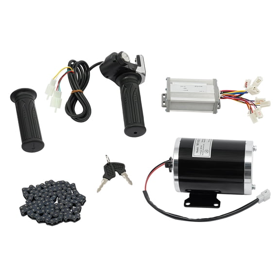 48V 1000W Brush Motor Controller Conversion Kit, High Speed Motor with Keylock for Dirt Bike e-Bike ATV Go Kart Moped Mini Bikes Motorized Bicycle