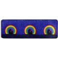 thumbnail image 5 of SKYSONIC 2'X6' Valentine's Night Cats Runner Rug with Rubber Backing, Rainbow Star Non Slip Entryway Rug Runner Washable Soft Area Rug Carpet for Hallway Bedroom Kitchen Decor, 5 of 6