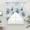 Blue Teal, variant on Spring Flowers Swag Curtains for Kitchen/Bedroom/Living Room, Vintage Rustic Tulips Floral Butterfly Khaki Scalloped Curtains 63 Inch Long, Window Swag Topper Curtains Valances 2 Panels Set 36"x63"