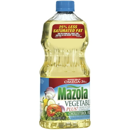 Mazola Plus! Vegetable Oil 48 Oz Plastic Bottle