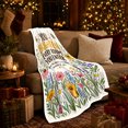 thumbnail image 3 of Floral Butterfly Encouragement Art You Brighten Every Room, Peaceful Mountain Lake Scene, Warm Flannel Blanket for Cabin and Lodge, Outdoor Lovers Friendship Gift, Artistic Home Decor, 3 of 9