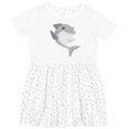 thumbnail image 3 of Inktastic Cute Shark, Little Shark, Gray Shark, Sea Animal Girls Toddler Dress, 3 of 5