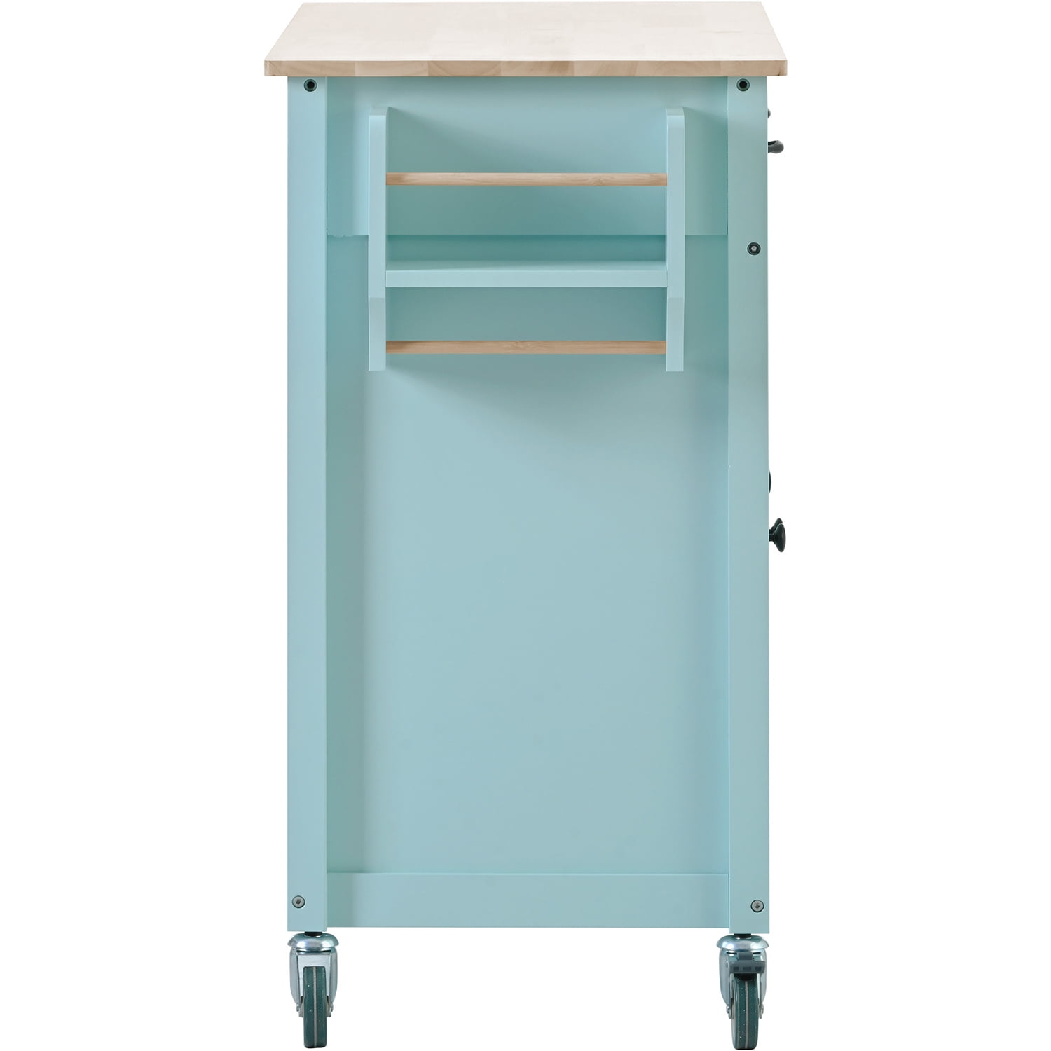 Kadyn Moveable Kitchen Island Cart, Rolling Bar Cart with 4 Door Cabinet and Two Drawers and 2 Locking Wheels, Kitchen Cart for Kitchen, Green Kadyn Moveable Kitchen Island Cart, Rolling Bar Cart with 4 Door Cabinet and Two Drawers and 2 Locking Wheels, Kitchen Cart for Kitchen, Green