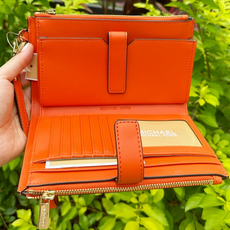 Michael Kors MK Jet Set Travel Double Zip Phone Wristlet Wallet