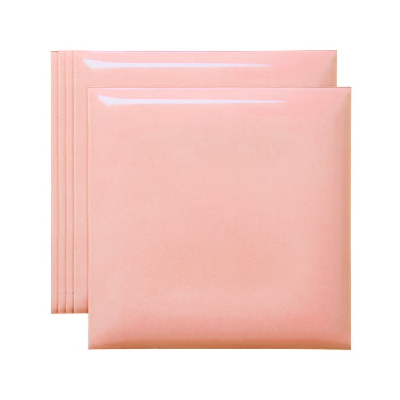 Uxcell 5Pcs Peel and Stick Backsplash Tiles 4" x 4" 3D Thickened Self-Adhesive Tile Stickers Wallpaper Wall for Kitchen Bathroom Bedroom, Orange