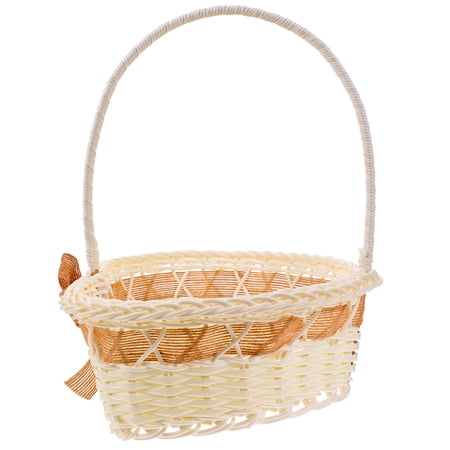 Heart Shaped Flower Basket Canvas Party Storage Gift Girl Bride Heart Shaped Flower Basket Canvas Party Storage Gift Girl Bride