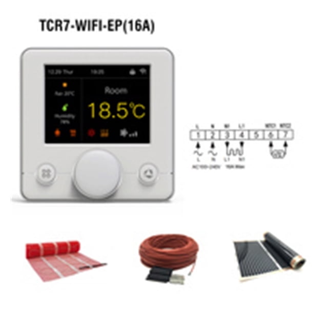 Tuya Smart Thermostat Wifi Temperature Controller For Water/Gas Boiler Heating Colorful Screen Wireless ,Easy to Install