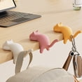 thumbnail image 2 of Ganchos para escritorio con forma de gato, sin taladro, organizadores de escritorio para llaves, bolsos y auriculares., 2 of 8