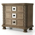 thumbnail image 2 of Furniture of America Racha Transitional Wood 3-Drawer Nightstand in Natural Tone, 2 of 8