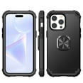 thumbnail image 2 of Jiahe Cover Case For iPhone 14 Plus,Shockproof Rubber Case Ring Holder Kickstand Hard PC Back Cover for iPhone 14 Plus 6.7-inch,Black, 2 of 9