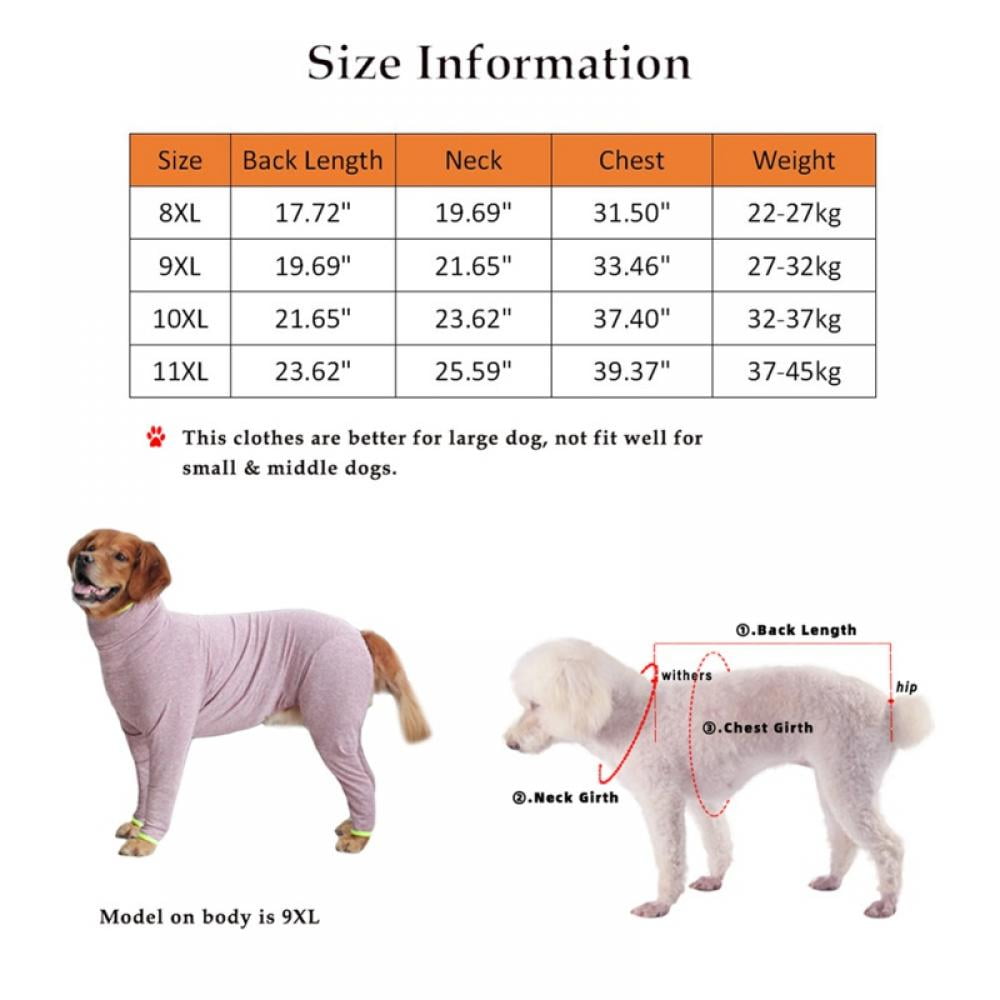 Four Feet Dog Colthes Physiological Suit Lightweight Pajamas Pure Dog  Jumpsuits 4 Legs Dog Onesies T-Shirt PJS Puppy Pet Costume For Large Medium  Dogs