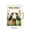 thumbnail image 4 of Amhnf Welcome Hummingbirds And Flowers Garden Flag For Home Outdoor Garden Yard Decor 12x18 inch, 4 of 5