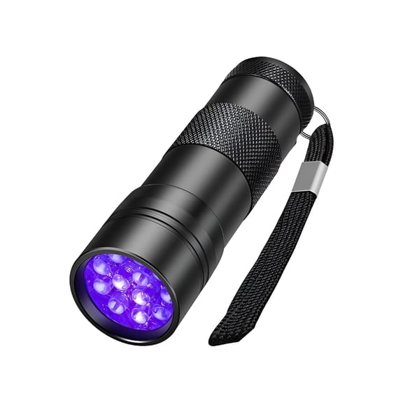 HIBIBUD Black Light Flashlight,12 LED UV Blacklight Flashlight,Handheld Mini Torch Light,Urine Detector for Pet Stains,Bed Bugs and Scorpions