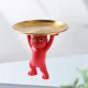 thumbnail image 1 of Estatua de gato perfecl resina Decoración para hogar escultura de animal rojo, 1 of 8