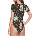 thumbnail image 4 of Naloa Rabbit Is Eating Carrots Women's Short-Sleeved Onesie, One-Piece Swimsuit for Parties, dates, clubs - XX-Large, 4 of 9