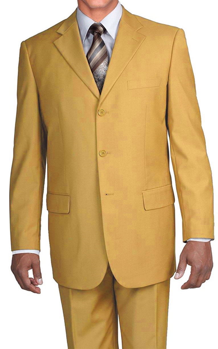 New Men's Basic Suit Single Breasted 3 Button 14 Unique Colors Size 38R~60L 