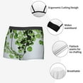 thumbnail image 3 of Yiaed Watercolor Green Leaves Print Men's Soft Cotton Boxer Shorts Breathable Boxers Underwear Moisture-Wicking Underwear Stretch Boxer Briefs for Man-Small, 3 of 5