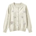 thumbnail image 4 of WCJM Cardigan Sweaters Women Plus Size Long Sleeve Button Down Crewneck Fall Knit Casual Top (Beige,S), 4 of 5