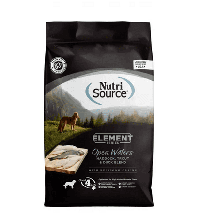 NutriSource Element Series Open Waters Recipe With Heirloom Grains Dry Dog Food 12 lb