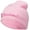 Pink, variant on Breast Cancer Ribbon Survivor Embroidered Short Beanie - Black OSFM