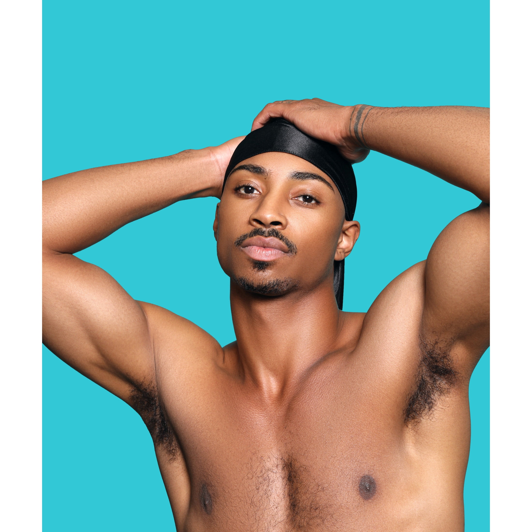 (3 pack) Kiss Colors & Care Power Wave Silky Satin Durag, Solid Black