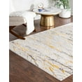 thumbnail image 4 of Unique Loom Finsbury Collection Area Rug - Anne (3' 3" x 5' 3" Rectangle Yellow and Gray/Ivory), 4 of 11