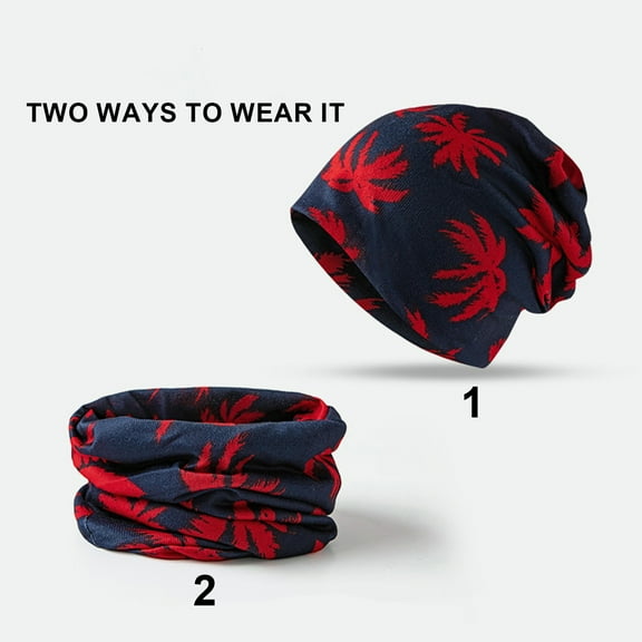 harmtty Fashion Unisex Winter Hat Vintage Ethnic Print Colorful Elastic Anti-slip Regular Fit Baggy Soft Warm Wide Band Colorfast Women Men Beanie Yellow