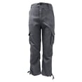 thumbnail image 2 of Levmjia Women's Cargo Pants High Waisted Straight Leg Utility Pants with Multi Pockets Adjustable Drawstring Ankle Cuffs Workwear Trousers for Outdoor, 2 of 4