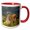 Red/White, variant on 3drose, Guanaco Mother and Baby, Andes, Torres Del Paine Np, Chile, 11oz Mug