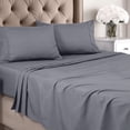 thumbnail image 1 of Juego de sábanas Utopia Bedding King de microfibra cepillada, color gris, 1 of 6