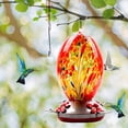 thumbnail image 4 of Comedero de colibrí Zulema Garden Vidrio soplado a mano colgantes colibrí A, 4 of 8