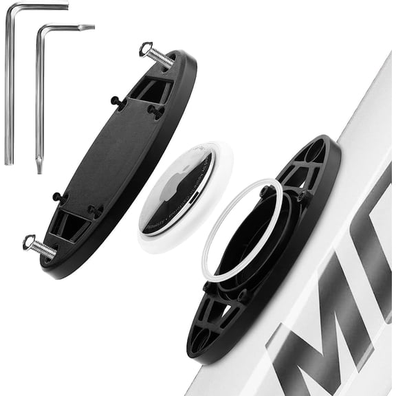 Airtag Bike Mount Hidden Waterproof,Airtag Case with Safety Screws,AirTag Bicycle Mount to Be Hidden Under Bottle Cages,Perfect Camouflage,with Complete disassembly Tools(1 Pack)