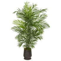Nearly Natural 65in. Areca Artificial Palm Tree in Decorative Planter UV Resistant (Indoor/Outdoor)