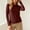 Wine, variant on Mooqilaa Women's Cotton Long Sleeve Tops, Casual Basic Spring Fall Crew Neck Layering Tees Light Blue Size S