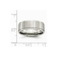 thumbnail image 6 of White Stainless Steel Ring Band Wedding Ridged Comfort, 6 of 6