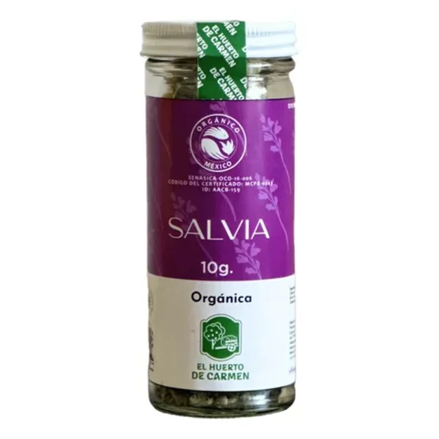 Salvia Orgánica 27g Huerto De Carmen 100% Natural