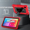 thumbnail image 5 of FIEWESEY for Walmart Onn 7 2024 Tablet Case for Onn 7 4th Gen Case Shockproof Hybrid for Kid Kids Friendly Shell Case Built in Shoulder Strap Stand for Walmart Onn 7 2024 Model 100135924 - RedBlack, 5 of 7