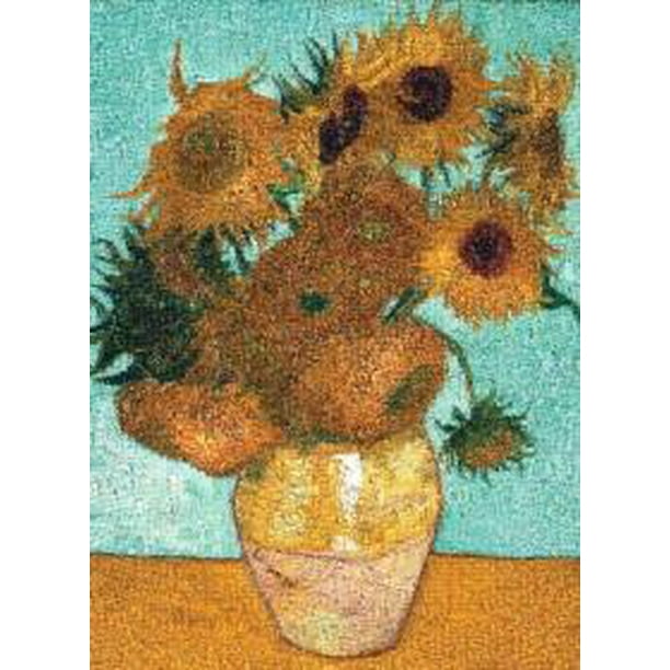 VASE WITH TWELVE SUNFLOWERS PU