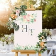 thumbnail image 6 of 2x Wedding Arch Flowers Welcome Sign Ceremony Decor Greenery Leaves , Orange, 6 of 9
