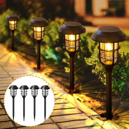 

Solar Lights Clearance Seasonal Sales Solar Garden Lights IP65 Solar Lights For Outside Decor Solar Powered Lighting For Outdoor Yard Patio Garden Beds Porch Akmoler Black