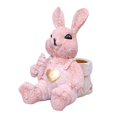 thumbnail image 2 of Flower Pot de Pascua Cesta de Huevo de La Pascua Resin Bunny Decor Container Estatua de Conejo Figura de Conejito para La Sala de Estar de La Césped D Rosa, 2 of 8
