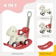 thumbnail image 4 of Qaba 4 in 1 Kid Rocking Horse, Push Car, Sliding Car w/ Balance Board, Red, 4 of 10