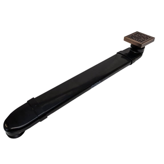 CODA The Shower Drain Relocator Mover with SereneDrains Square Drain 4" Stainless Steel